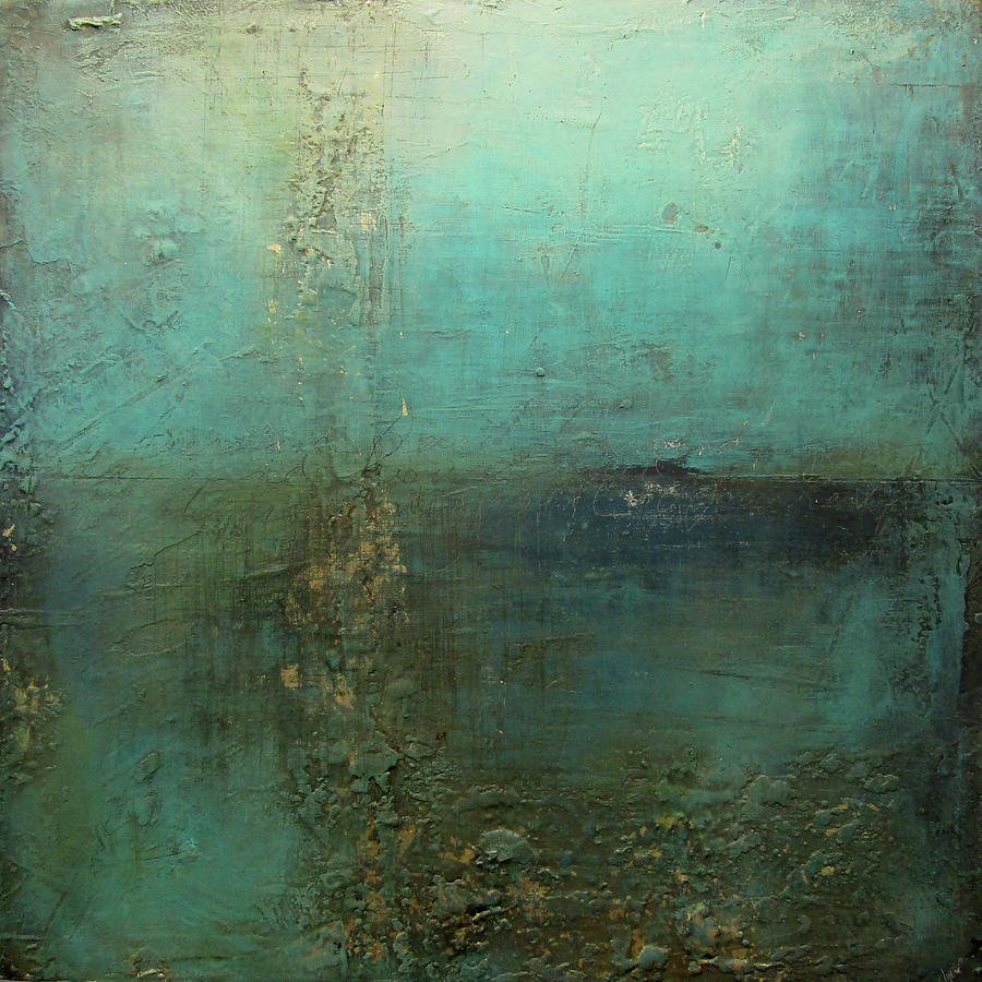 Abstract Mixed Media - Ocean Calm by Lovisart