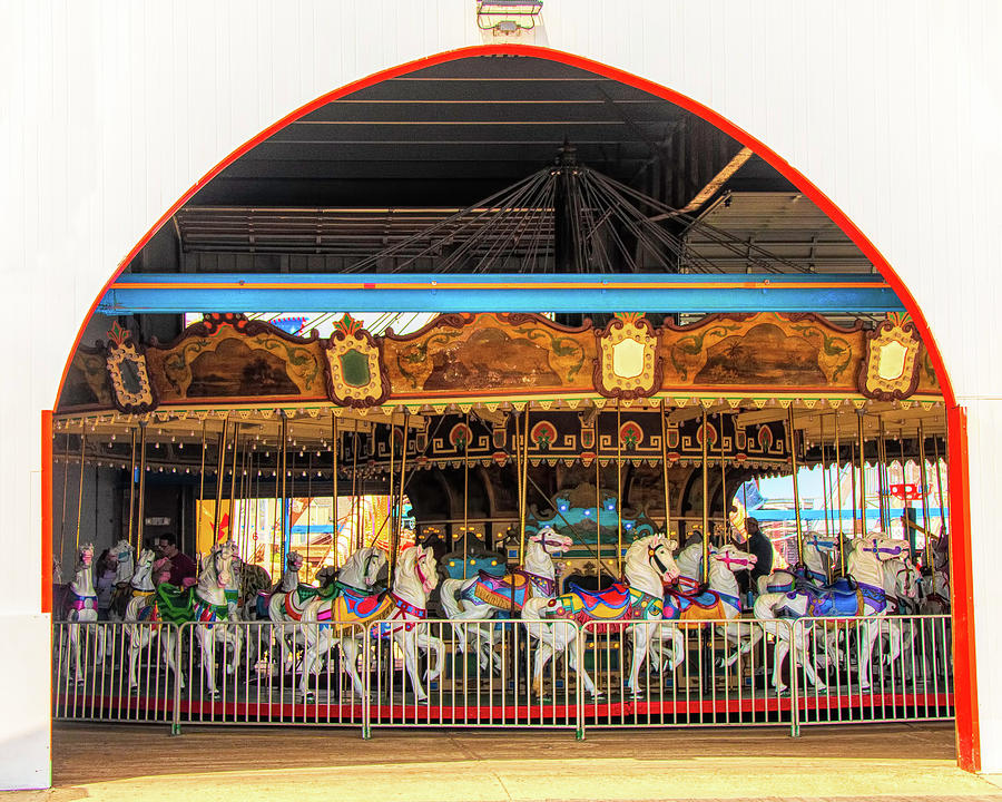 Ocean City Carousel at Wonderland Photograph by Kristia Adams