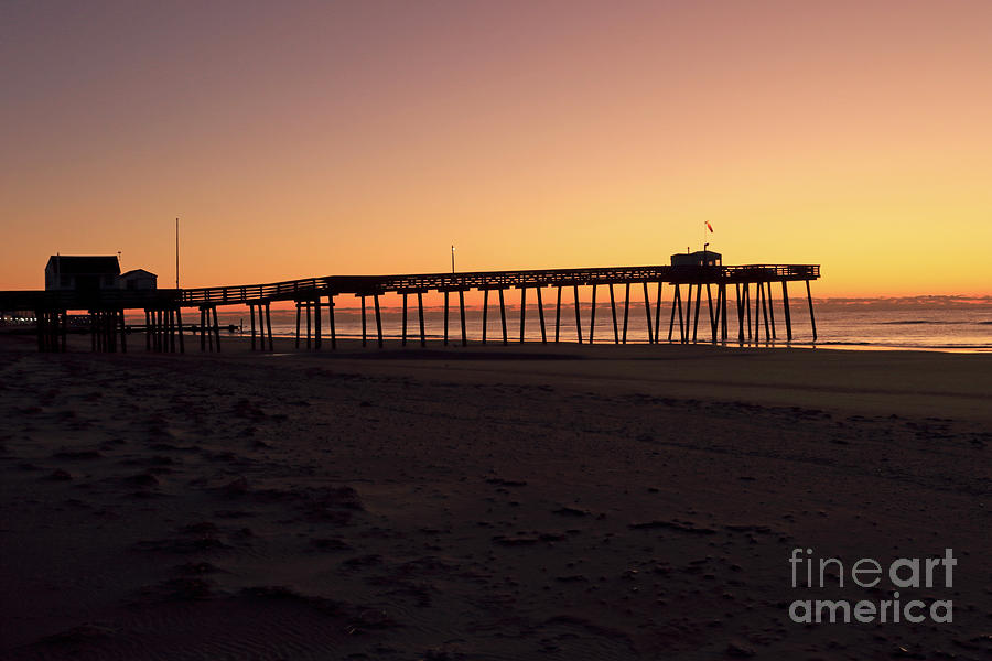 Ocean City NJ USA Fishing Pier at Dawn Photograph by John Van Decker