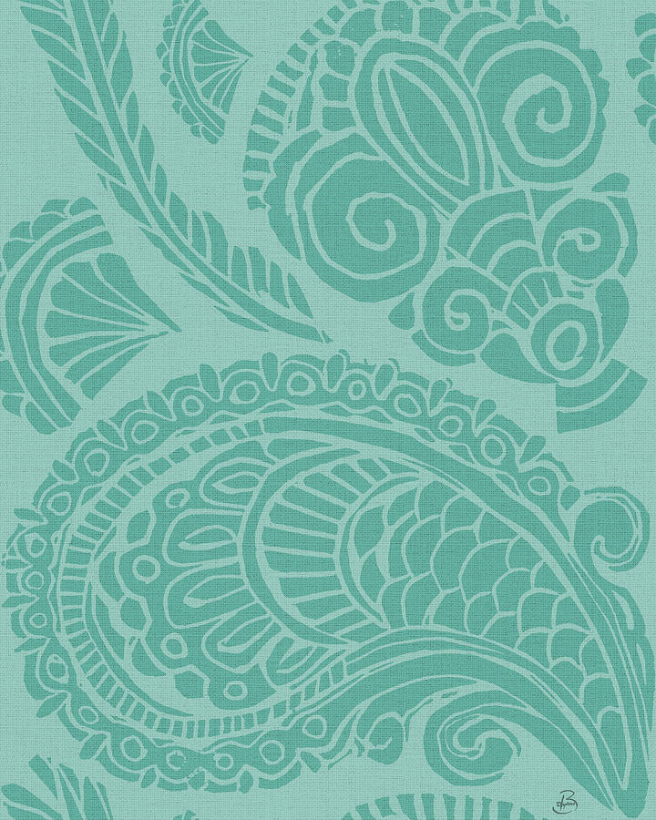 Pattern Painting - Ocean Finds Pattern IIid by Daphne Brissonnet