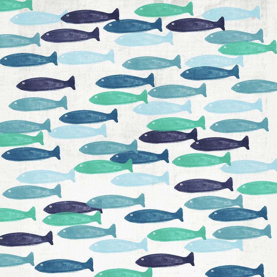 Fish Mixed Media - Ocean Fish- Art by Linda Woods by Linda Woods