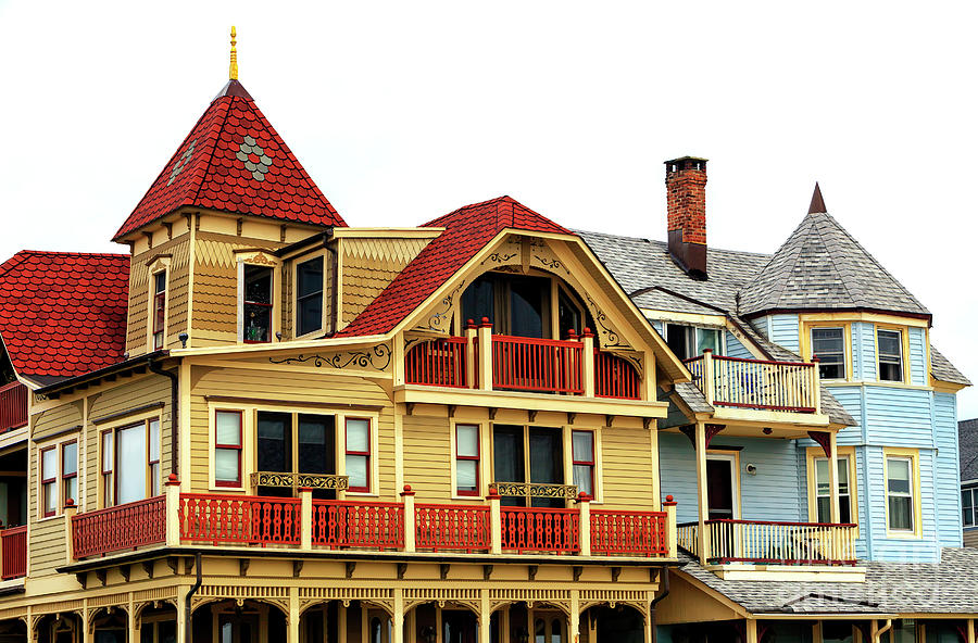 Ocean Grove Victorian Architecture Tapestry - Textile by John Rizzuto