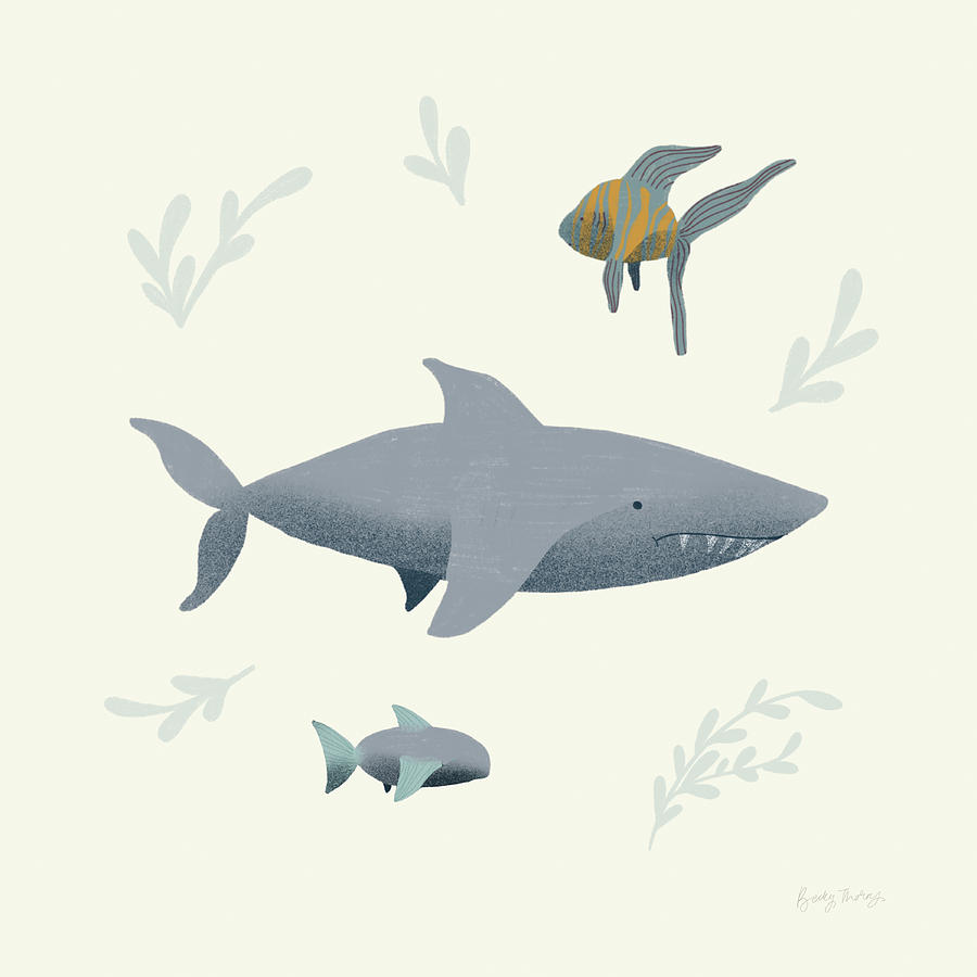 Animal Painting - Ocean Life Shark by Becky Thorns