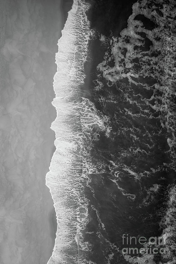 Ocean Meets Land BW Photograph by Michael Ver Sprill