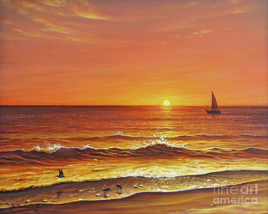 Ocean of Fire Painting by Joe Mandrick