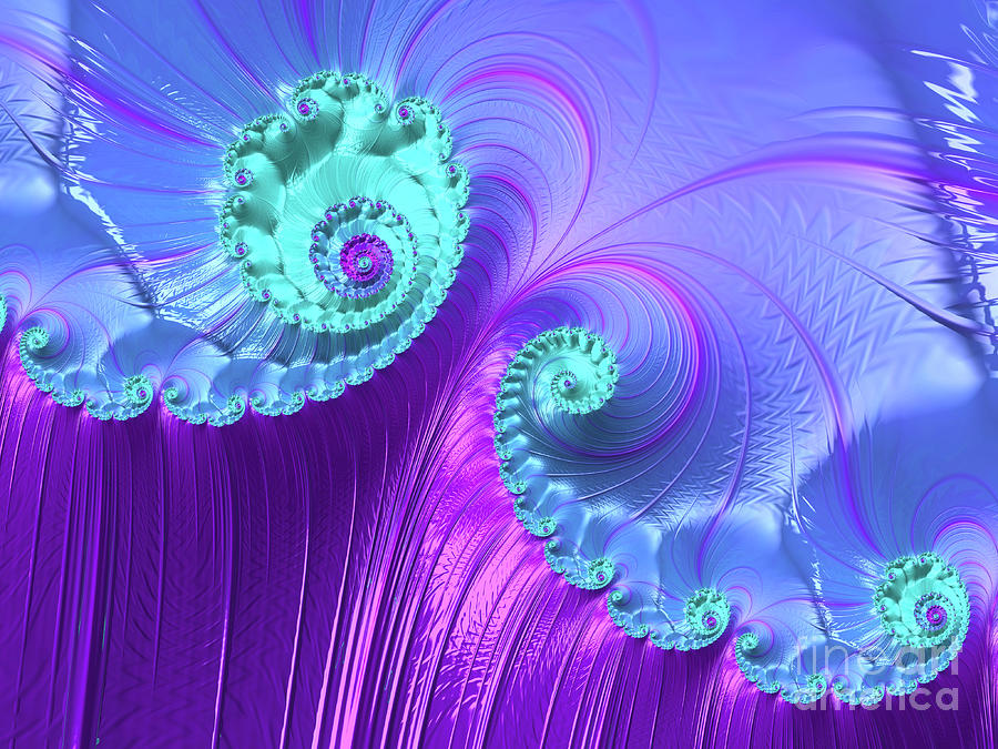Abstract Digital Art - Ocean Rhapsody by Elisabeth Lucas