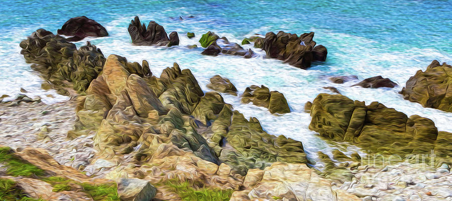 Ocean Rocks In Puerto Vallarta Mexico Digital Art by Kenneth Montgomery Ocean Rocks In Puerto Vallarta Mexico Digital Art by Kenneth Montgomery