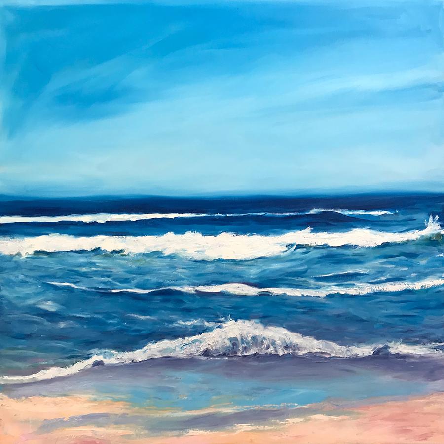 Ocean Roll Painting by Rebecca Gottesman - Fine Art America