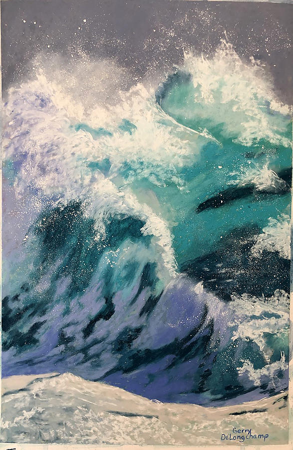 Ocean Scene 1 Pastel by Gerry Delongchamp