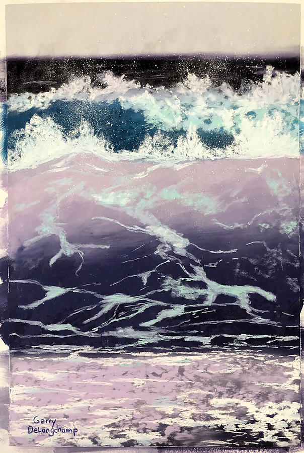 Ocean Scene 22 Pastel by Gerry Delongchamp