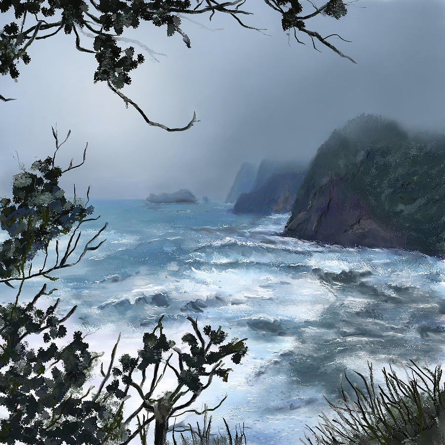 Ocean Digital Art - Ocean Storm by Susan Kinney