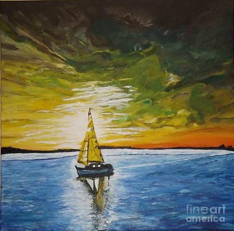 Ocean Voyage Painting by Denise Morgan