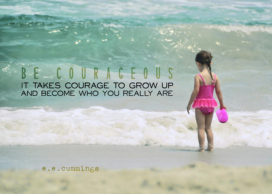 OCEAN WADING quote Photograph by JAMART Photography