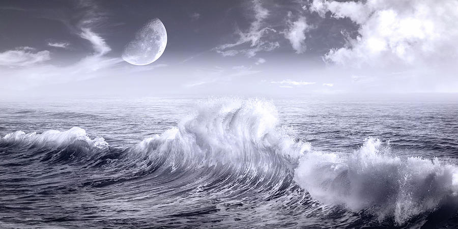 Ocean Wave Mixed Media - Ocean Wave by Ata Alishahi