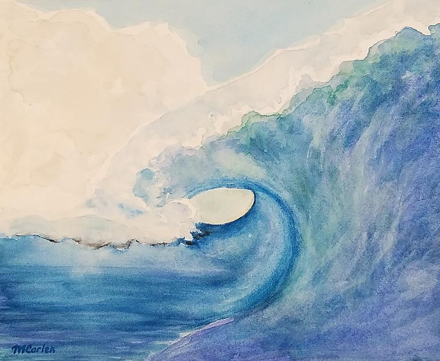 Ocean Wave Painting by M Carlen
