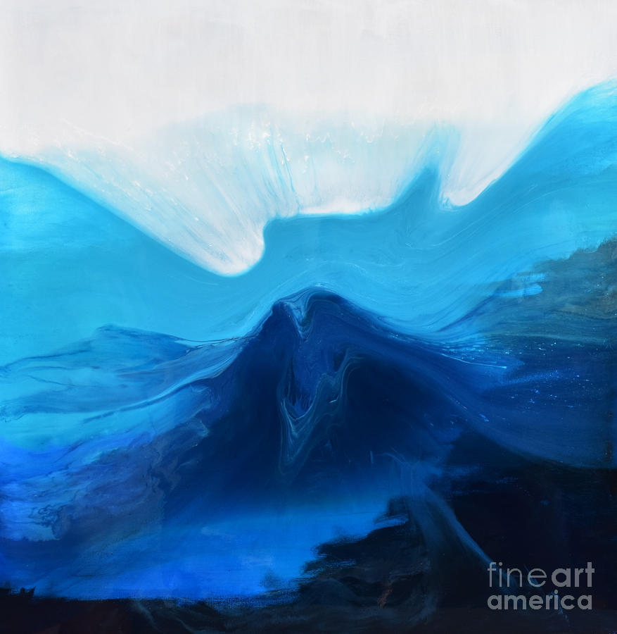 Ocean Wave Painting by Monika Shepherdson