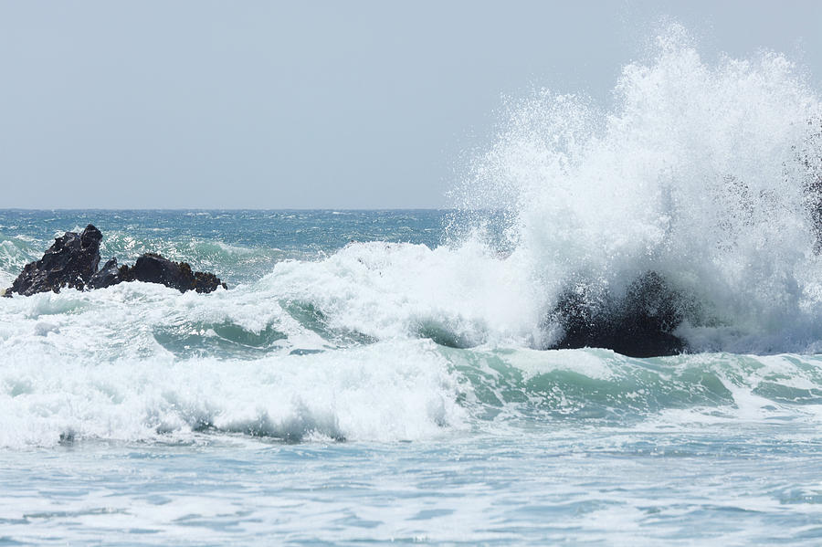 Ocean Wave Smashing Aginst Black Photograph by Arturbo