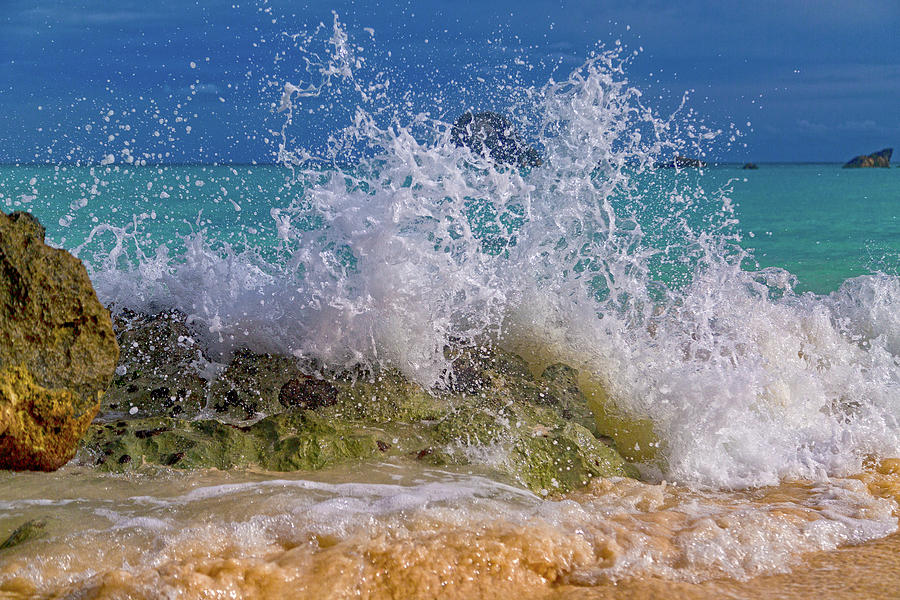 Up Movie Photograph - Ocean Wave Splash by Betsy Knapp