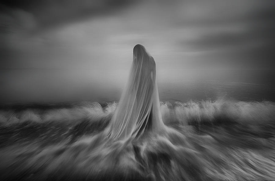 Black And White Photograph - Oceanids IIi: Galatea by Maria Kaimaki
