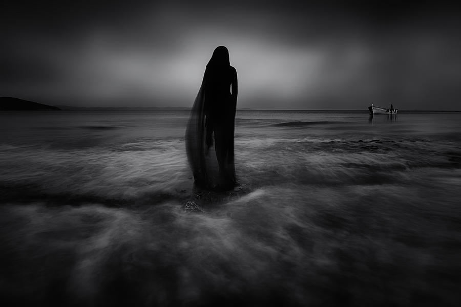 Beach Photograph - Oceanids Iv: Styx by Maria Kaimaki