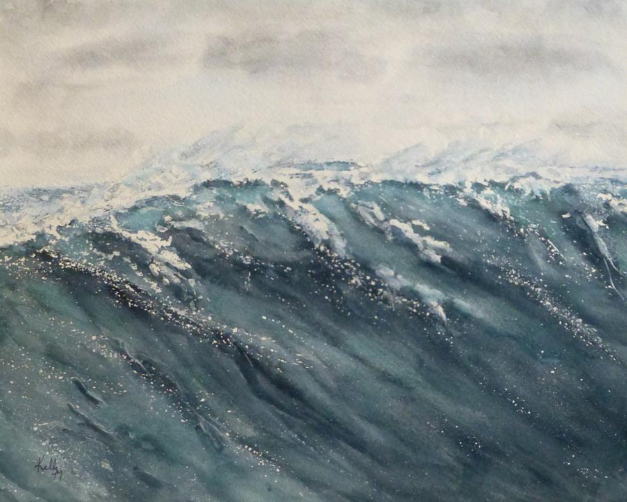 Oceans Wave Painting by Kelly Mills