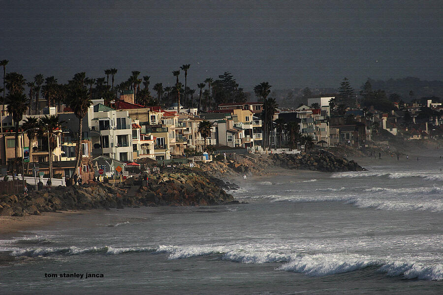 Oceanside California Beach Front Digital Art by Tom Janca