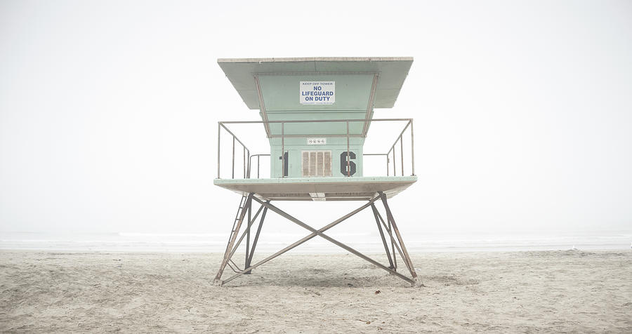 San Diego Photograph - Oceanside Lifeguard Tower Sixteen by William Dunigan