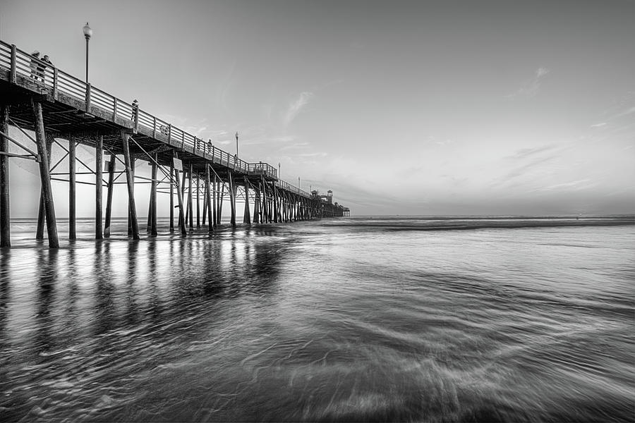 Oceanside Pier Black and White Photograph by JC Findley