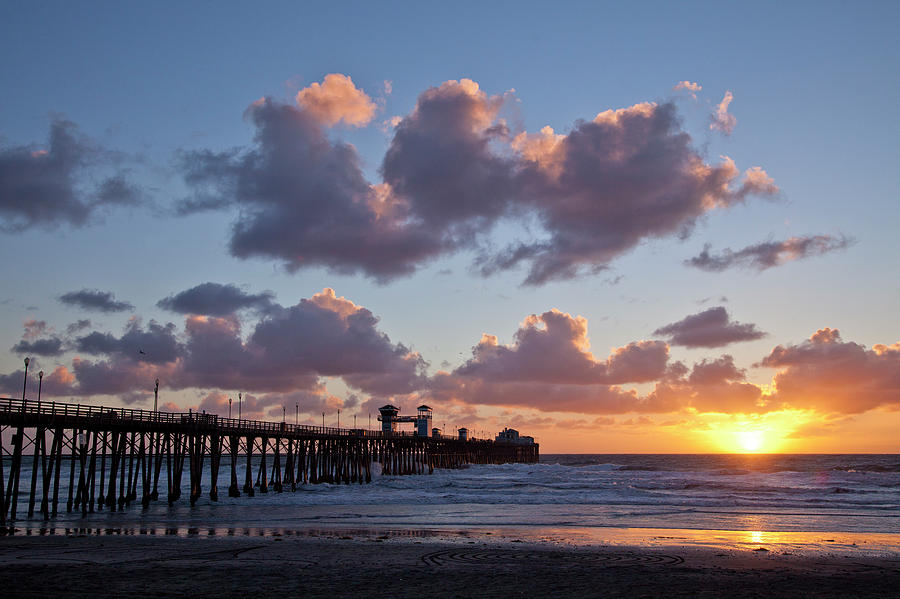 Oceanside California Pier Sunset 413 Photograph by Catherine Walters