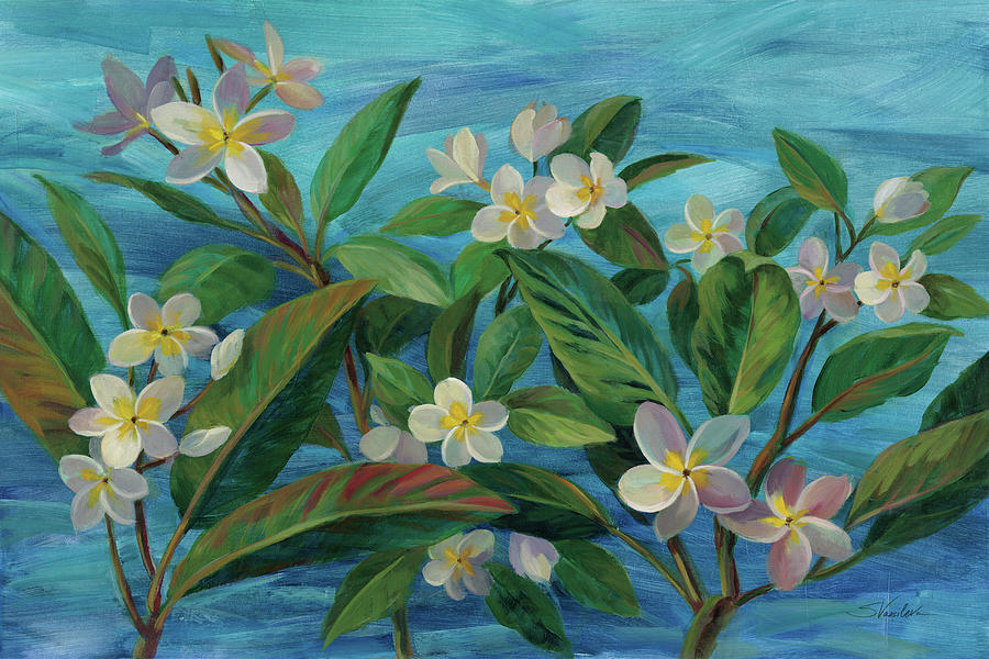 Flower Painting - Oceanside Plumeria by Silvia Vassileva