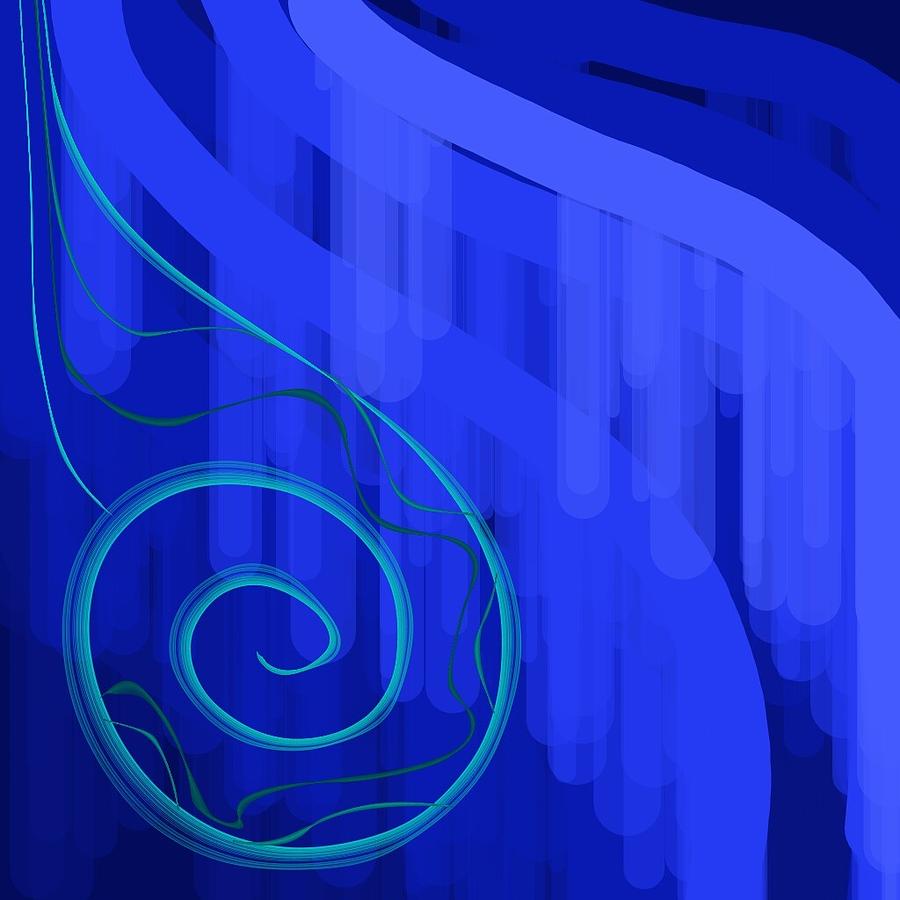 Abstract Digital Art - Blue Heaven  by Carlo Fuentes