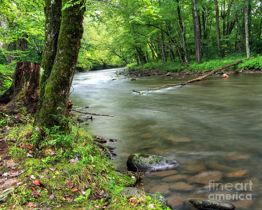 Oconaluftee River Cherokee NC Photograph by Charlene Cox - Fine Art America