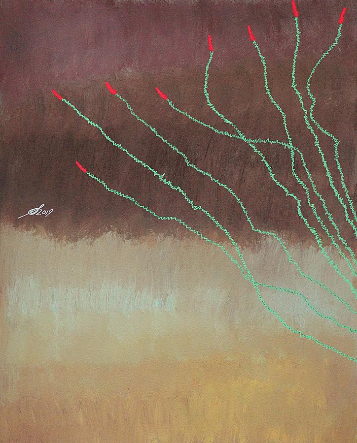 Ocotillo original painting Painting by Sol Luckman