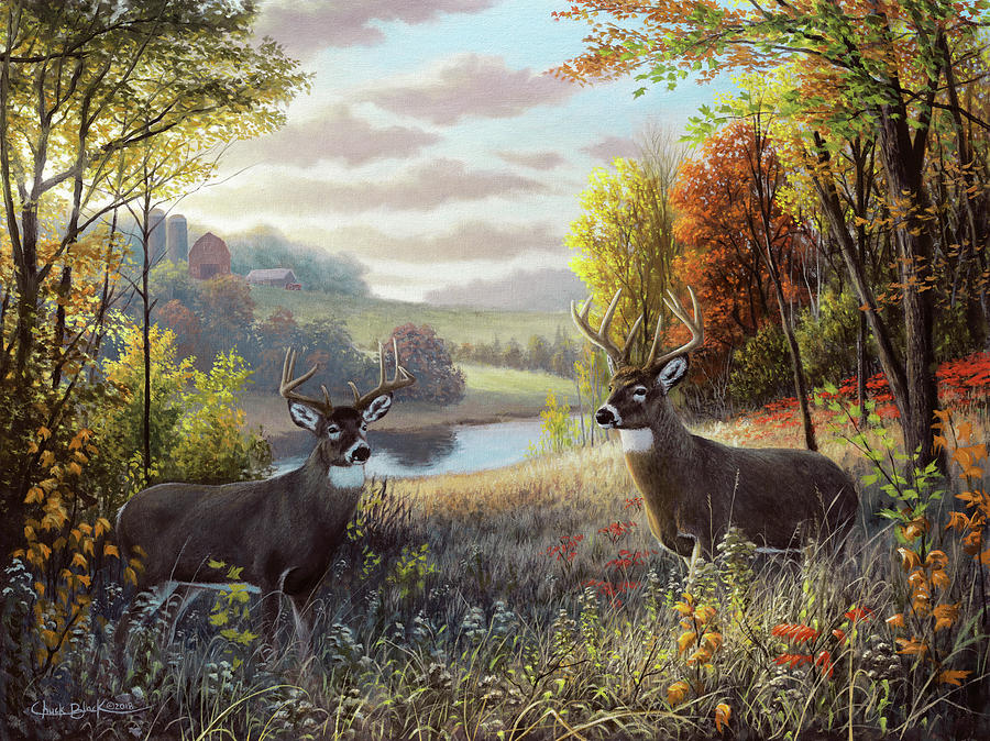 Animal Painting - October Bliss by Chuck Black