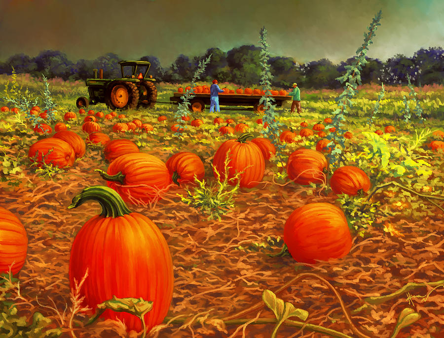 October Harvest Painting by Hans Neuhart