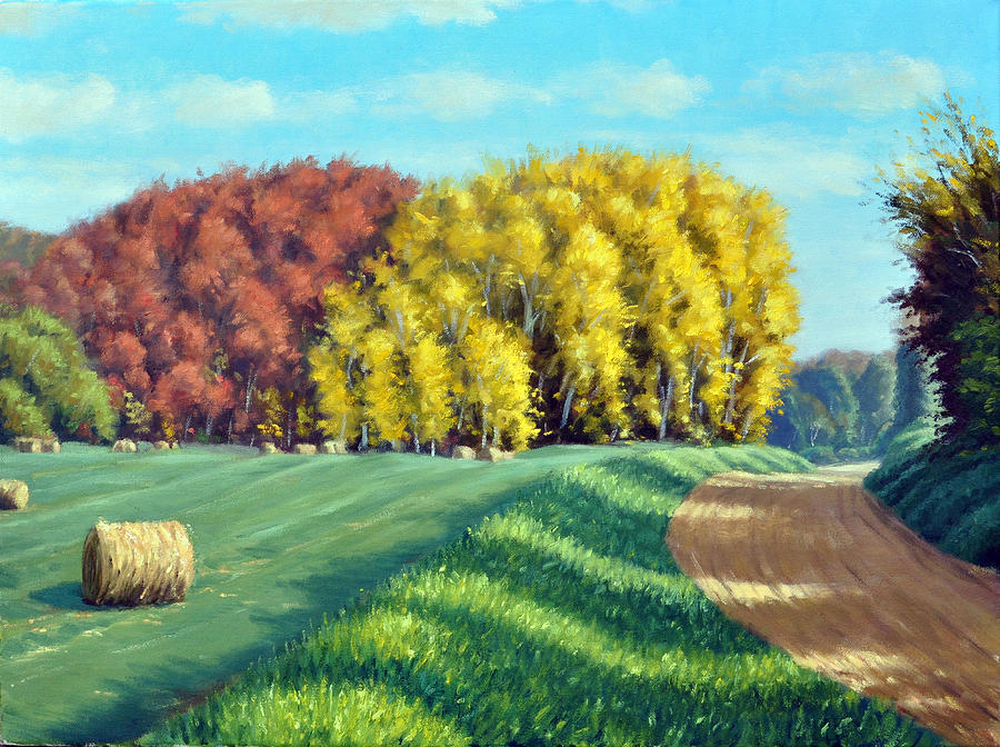 October Hay Painting by Rick Hansen