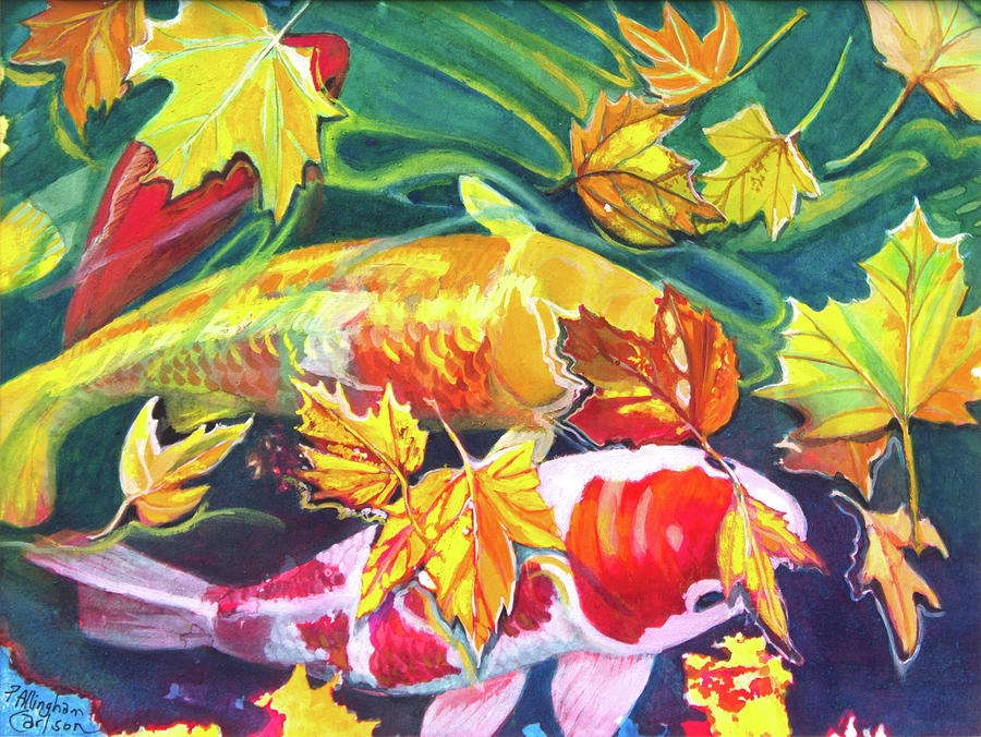 October Koi Painting by Patricia Allingham Carlson