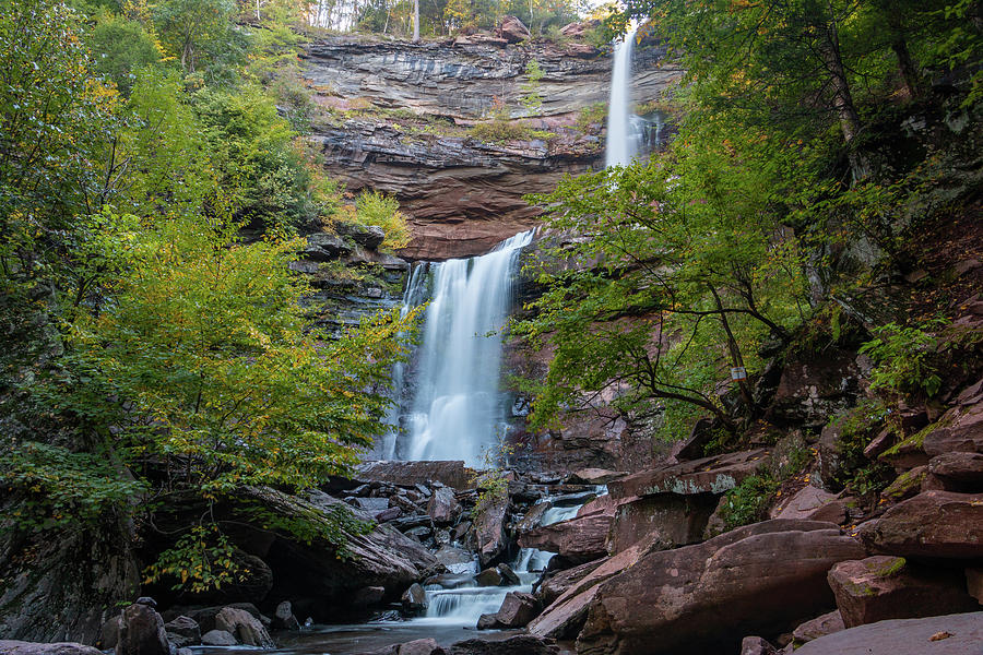 October Morning at Kaaterskill Falls Photograph by Jeff Severson