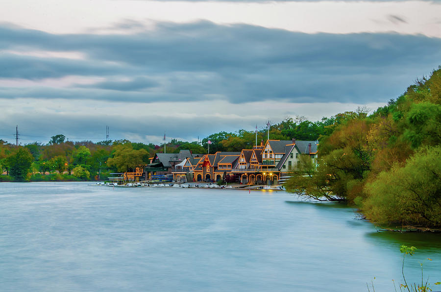 October Morning - Boathouse Row - Philadelphia Photograph by Bill Cannon