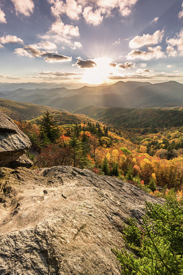 October on the Blue Ridge Parkway  Photograph by Donnie Whitaker