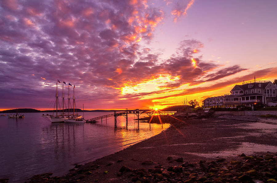 October Sunrise Over Bar Harbor Photograph by Www.cfwphotography.com