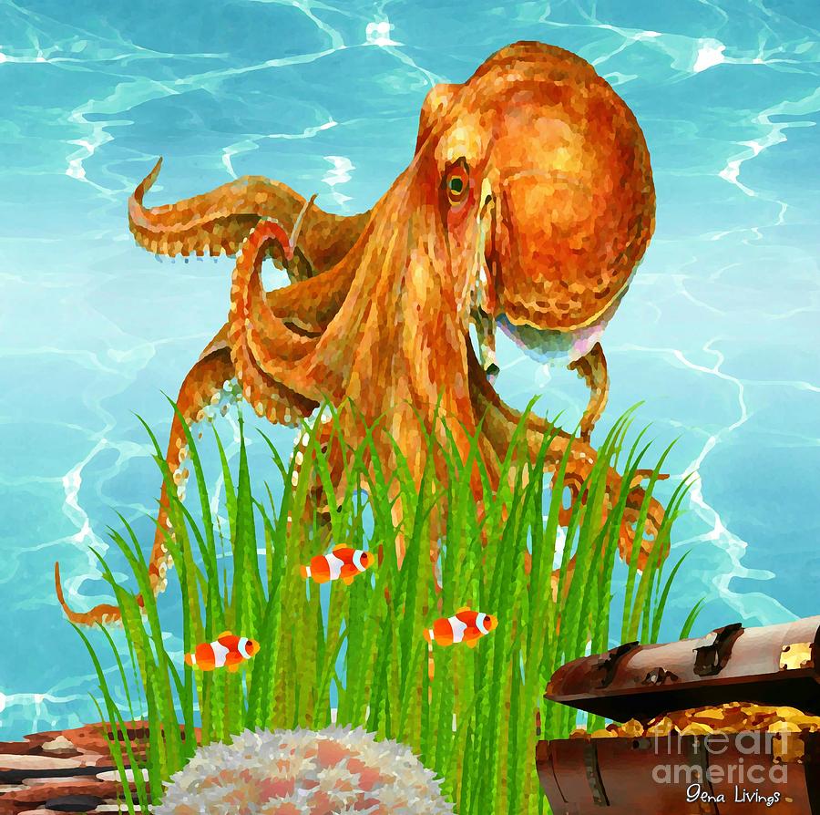 Octopus Daydream Digital Art by Gena Livings
