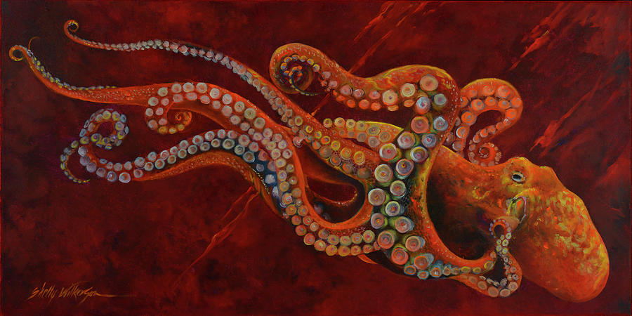 Octopus Leviticus Painting by Shelly Wilkerson