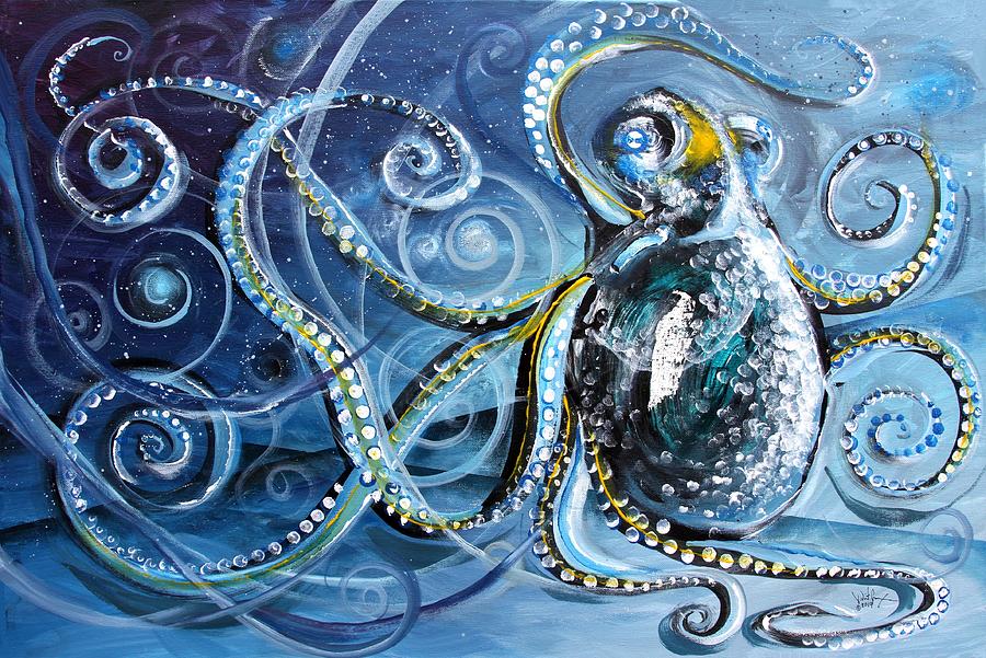 Octopus of Nine Brains Painting by J Vincent Scarpace