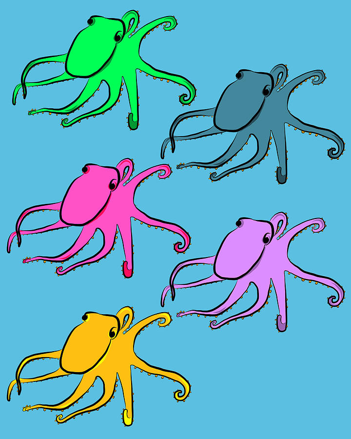 Octopus Digital Art - Octopus Pattern by Jordan Parshall