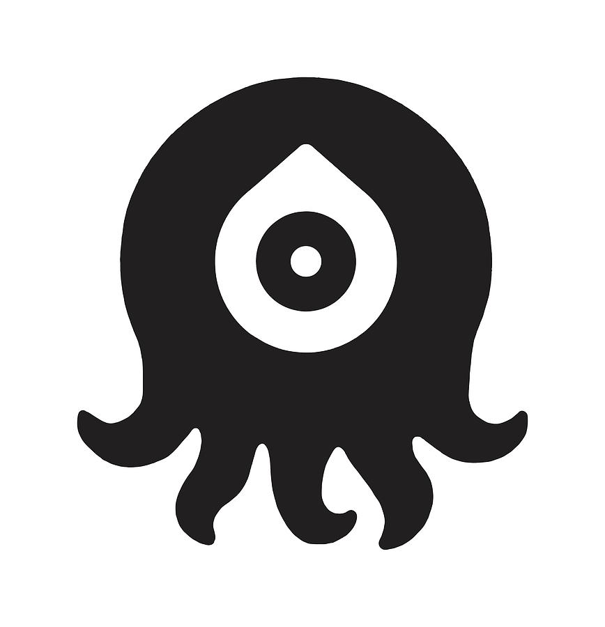 Black And White Drawing - Octopus With Drop Eye by CSA Images
