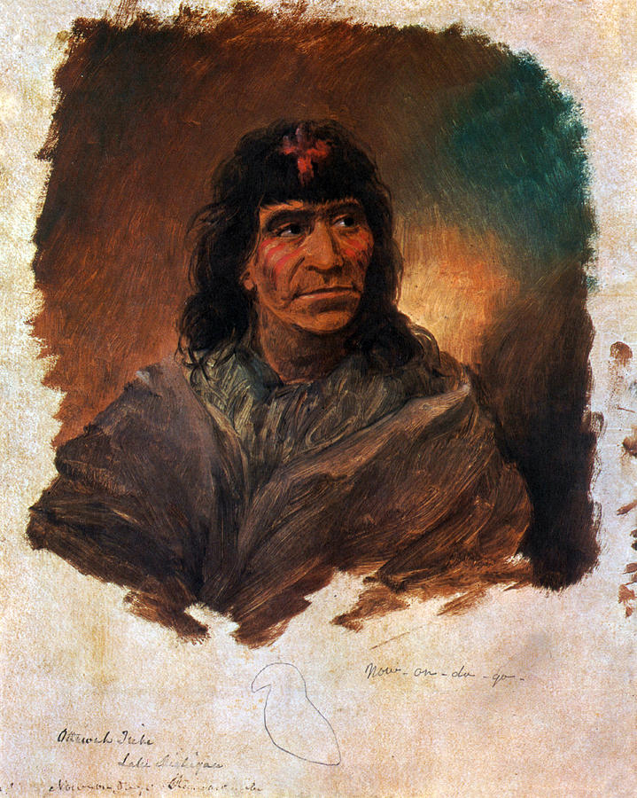 Odawa Indian Chief, Lake Michigan Painting by Science Source