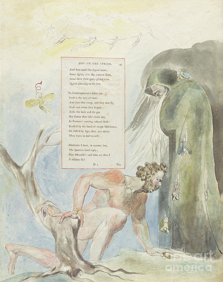 ode On The Spring, Design 5 For the Poems Of Thomas Gray, 1797-98 Painting by William Blake