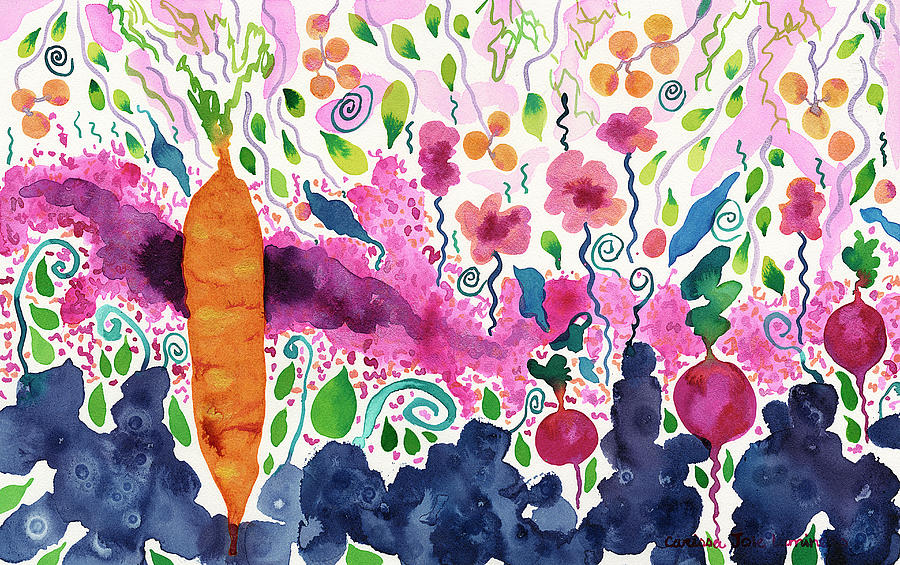 Carrot Painting - Ode To A Carrot by Carissa Luminess