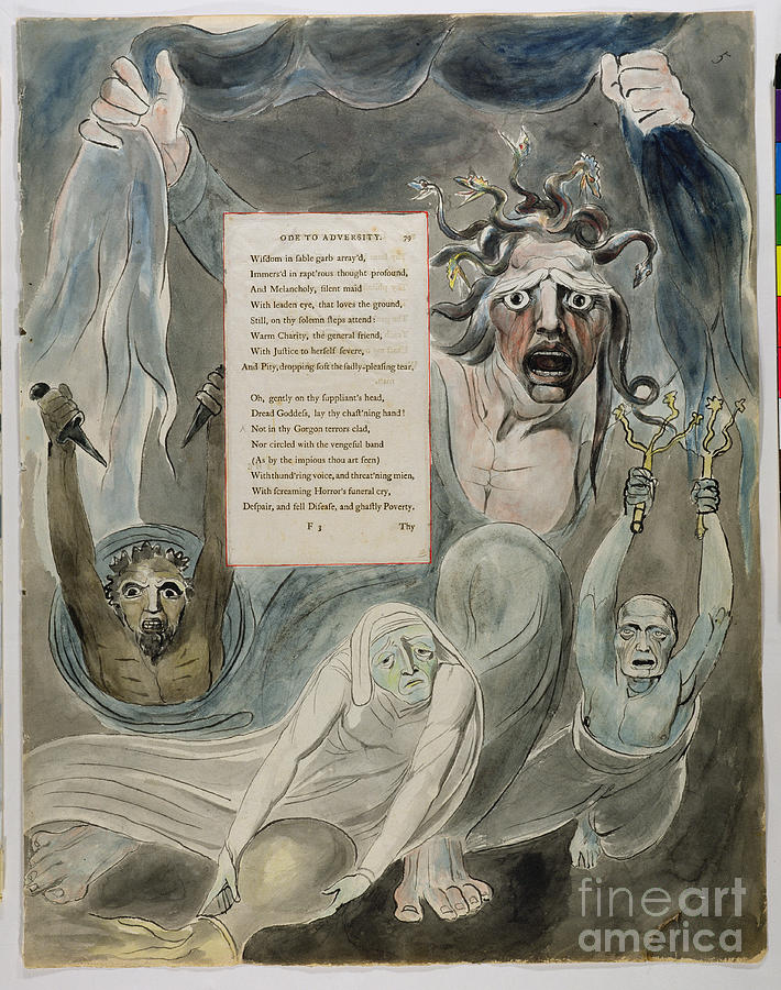 William Blake Painting - Ode To Adversity, From the Poems Of Thomas Gray, 1797-98 by William Blake